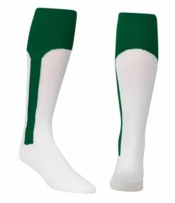 Score Sports White/Hunter Green Knit Stirrup No.8110 Baseball Socks