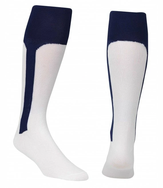 Hockey Score Sports White/Navy Knit Stirrup No.8110 Baseball Socks 3 Hockey Score Sports White/Navy Knit Stirrup No.8110 Baseball Socks