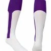 Hockey Score Sports White/Purple Knit Stirrup No.8110 Baseball Socks 1 Hockey Score Sports White/Purple Knit Stirrup No.8110 Baseball Socks