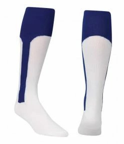 Score Sports White/Royal Blue Knit Stirrup No.8110 Baseball Socks