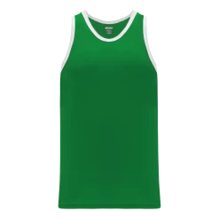 Athletic (AK) Knit Hockey Athletic Knit (AK) B1325M-210 Mens Kelly Green/White League Basketball Jersey