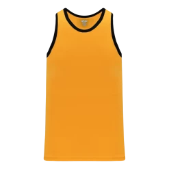 Athletic (AK) Knit Athletic Knit (AK) B1325Y-213 Youth Gold/Black League Basketball Jersey Hockey