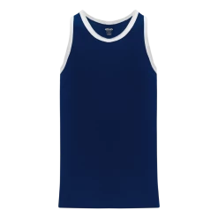 Athletic (AK) Knit Athletic Knit (AK) B1325M-216 Mens Navy/White League Basketball Jersey