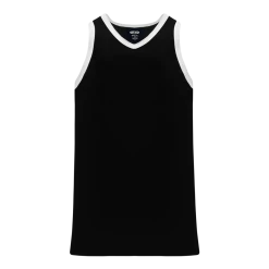 Athletic (AK) Knit Hockey Athletic Knit (AK) B1325M-221 Mens Black/White League Basketball Jersey