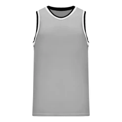 Athletic (AK) Knit Hockey Athletic Knit (AK) B1710A-112 Adult Grey/Black/White Pro Basketball Jersey