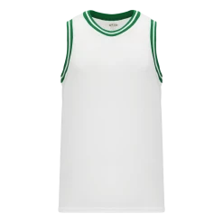 Athletic (AK) Knit Athletic Knit (AK) B1710A-211 Adult White/Kelly Green Pro Basketball Jersey