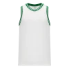 Athletic (AK) Knit Athletic Knit (AK) B1710Y-211 Youth White/Kelly Green Pro Basketball Jersey Hockey