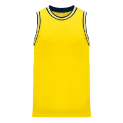Athletic (AK) Knit Hockey Athletic Knit (AK) B1710A-255 Adult Maize/Navy/White Pro Basketball Jersey