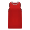 Athletic (AK) Knit Athletic Knit (AK) B1710A-414 Adult Red/White/Black Pro Basketball Jersey Hockey