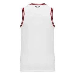 Athletic (AK) Knit Hockey Athletic Knit (AK) B1710A-415 Adult White/Red/Black Pro Basketball Jersey
