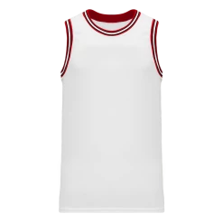 Athletic (AK) Knit Hockey Athletic Knit (AK) B1710A-415 Adult White/Red/Black Pro Basketball Jersey