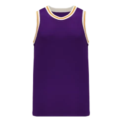 Athletic (AK) Knit Hockey Athletic Knit (AK) B1710A-441 Adult Purple/White/Gold Pro Basketball Jersey