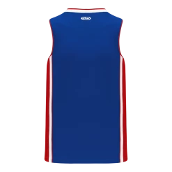 Athletic (AK) Knit Athletic Knit (AK) B1715A-333 Adult Royal Blue/Red/White Pro Basketball Jersey