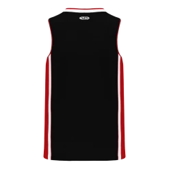 Athletic (AK) Knit Athletic Knit (AK) B1715A-348 Adult Black/Red/White Pro Basketball Jersey