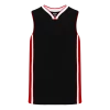 Athletic (AK) Knit Athletic Knit (AK) B1715A-348 Adult Black/Red/White Pro Basketball Jersey
