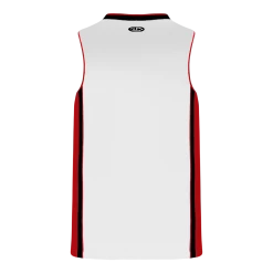 Athletic (AK) Knit Athletic Knit (AK) B1715A-415 Adult White/Red/Black Pro Basketball Jersey