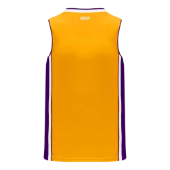 Athletic (AK) Knit Athletic Knit (AK) B1715Y-435 Youth Gold/Purple/White Pro Basketball Jersey