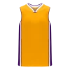 Athletic (AK) Knit Athletic Knit (AK) B1715Y-435 Youth Gold/Purple/White Pro Basketball Jersey