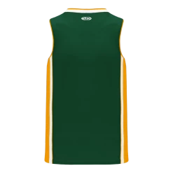 Athletic (AK) Knit Hockey Athletic Knit (AK) B1715A-439 Adult Dark Green/Gold/White Pro Basketball Jersey