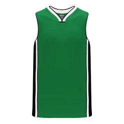 Athletic (AK) Knit Hockey Athletic Knit (AK) B1715A-440 Adult Kelly Green/Black/White Pro Basketball Jersey