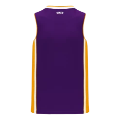 Athletic (AK) Knit Athletic Knit (AK) B1715A-441 Adult Purple/Gold/White Pro Basketball Jersey Hockey