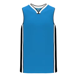 Athletic (AK) Knit Athletic Knit (AK) B1715A-444 Adult Pro Blue/Black/White Pro Basketball Jersey Hockey