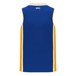 Athletic (AK) Knit Athletic Knit (AK) B1715A-447 Adult Royal Blue/Gold/White Pro Basketball Jersey Hockey