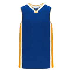 Athletic (AK) Knit Hockey Athletic Knit (AK) B1715Y-447 Youth Royal Blue/Gold/White Pro Basketball Jersey