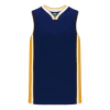 Athletic (AK) Knit Athletic Knit (AK) B1715A-460 Adult Navy/Gold/White Pro Basketball Jersey