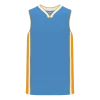 Athletic (AK) Knit Athletic Knit (AK) B1715A-473 Adult Sky Blue/Gold/White Pro Basketball Jersey Hockey