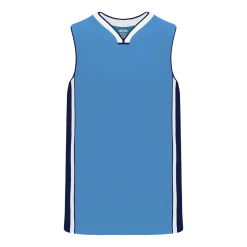 Athletic (AK) Knit Athletic Knit (AK) B1715Y-475 Youth Sky Blue/Navy/White Pro Basketball Jersey Hockey