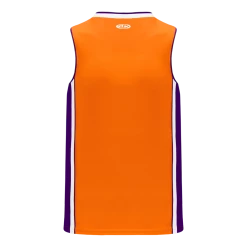 Athletic (AK) Knit Athletic Knit (AK) B1715A-477 Adult Orange/Purple/White Pro Basketball Jersey