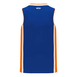 Athletic (AK) Knit Athletic Knit (AK) B1715A-482 Adult Royal Blue/Orange/White Pro Basketball Jersey Hockey