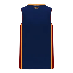 Athletic (AK) Knit Athletic Knit (AK) B1715Y-544 Youth Navy/AV Red/Gold Pro Basketball Jersey Hockey