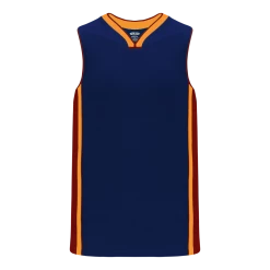 Athletic (AK) Knit Athletic Knit (AK) B1715Y-544 Youth Navy/AV Red/Gold Pro Basketball Jersey Hockey