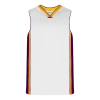 Athletic (AK) Knit Hockey Athletic Knit (AK) B1715A-726 Adult White/Purple/Gold Pro Basketball Jersey