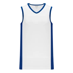 Athletic (AK) Knit Athletic Knit (AK) B2115Y-207 Youth White/Royal Blue Pro Basketball Jersey Hockey