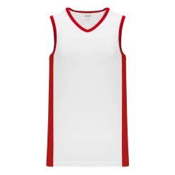Athletic (AK) Knit Hockey Athletic Knit (AK) B2115Y-209 Youth White/Red Pro Basketball Jersey
