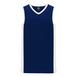 Athletic (AK) Knit Athletic Knit (AK) B2115M-216 Mens Navy/White Pro Basketball Jersey Hockey