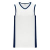 Athletic (AK) Knit Athletic Knit (AK) B2115M-217 Mens White/Navy Pro Basketball Jersey Hockey