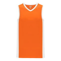Athletic (AK) Knit Athletic Knit (AK) B2115M-238 Mens Orange/White Pro Basketball Jersey Hockey