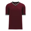 Athletic (AK) Knit Athletic Knit (AK) BA1333A-443 Adult Maroon/Black/White Pullover Baseball Jersey Hockey