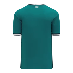 Athletic (AK) Knit Athletic Knit (AK) BA1333A-456 Adult Pacific Teal/Navy/White Pullover Baseball Jersey Hockey