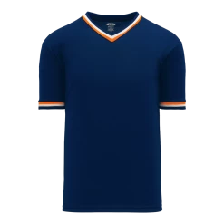 Athletic (AK) Knit Athletic Knit (AK) BA1333Y-465 Youth Navy/Orange/White Pullover Baseball Jersey