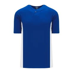 Athletic (AK) Knit Hockey Athletic Knit (AK) BA1343A-206 Adult Royal Blue/White One-Button Baseball Jersey