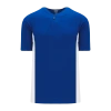 Athletic (AK) Knit Hockey Athletic Knit (AK) BA1343Y-206 Youth Royal Blue/White One-Button Baseball Jersey