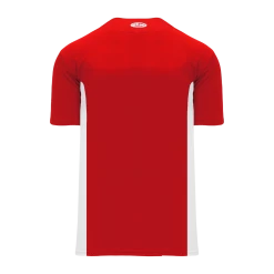 Athletic (AK) Knit Hockey Athletic Knit (AK) BA1343Y-208 Youth Red/White One-Button Baseball Jersey