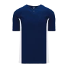 Athletic (AK) Knit Athletic Knit (AK) BA1343Y-216 Youth Navy/White One-Button Baseball Jersey Hockey