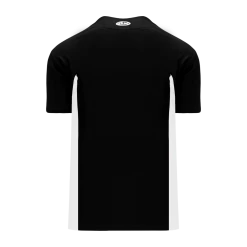 Athletic (AK) Knit Athletic Knit (AK) BA1343A-221 Adult Black/White One-Button Baseball Jersey