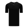 Athletic (AK) Knit Athletic Knit (AK) BA1343A-221 Adult Black/White One-Button Baseball Jersey